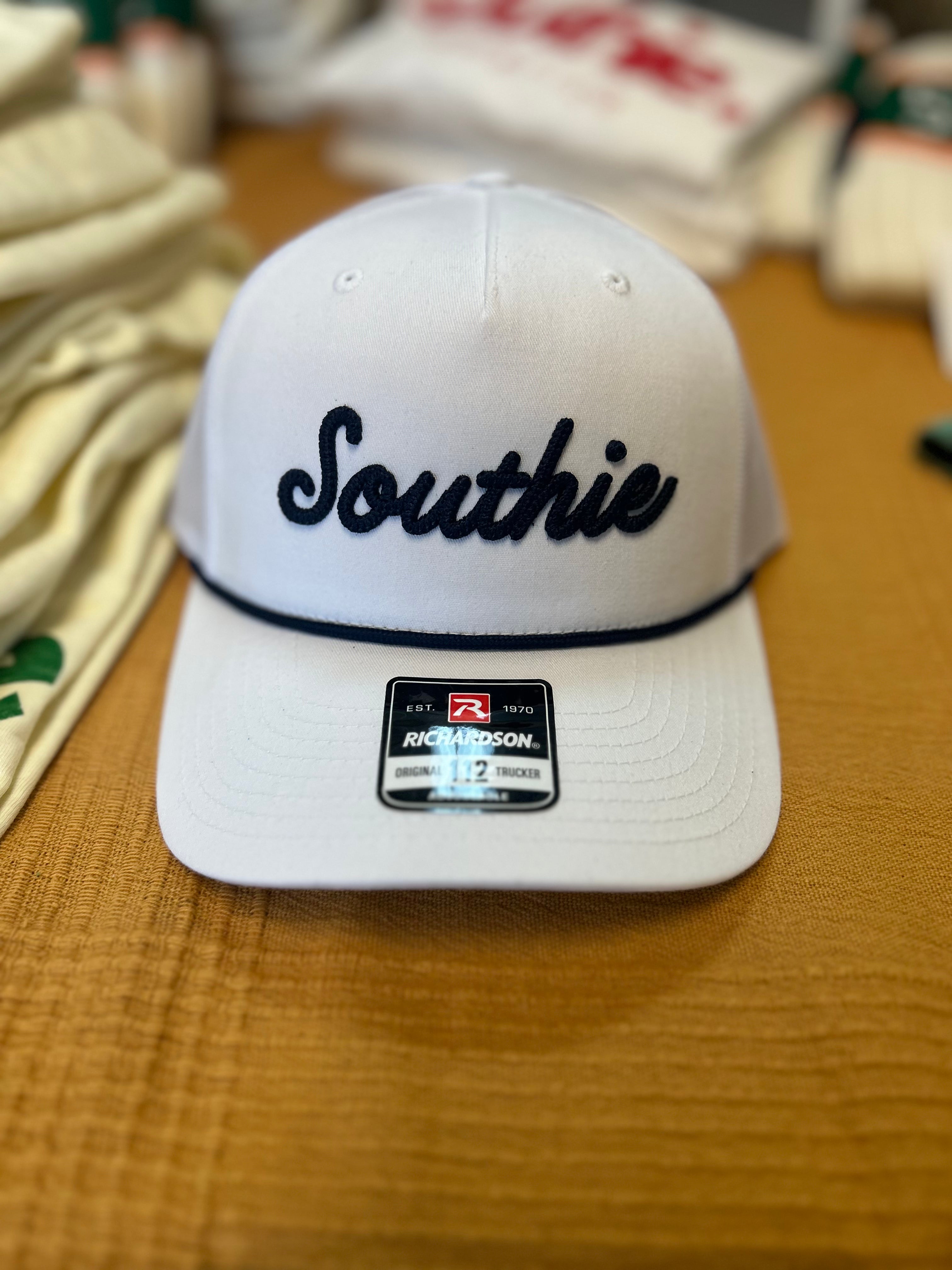 Richardson Southie White Hat in Script